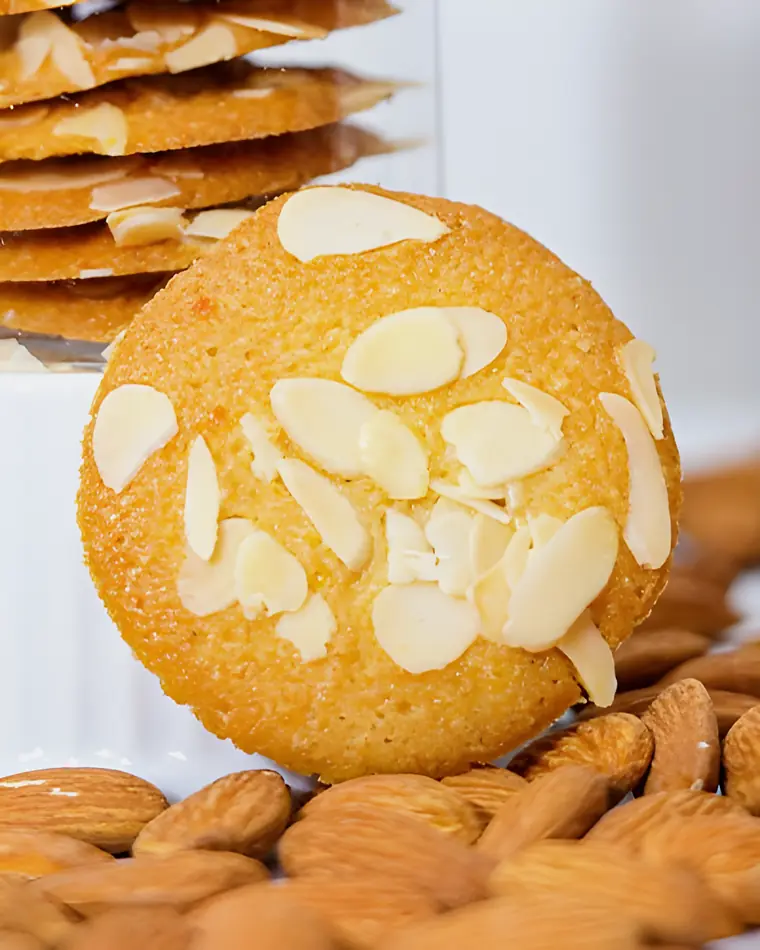 Crispê Amendoado sobre amêndoas